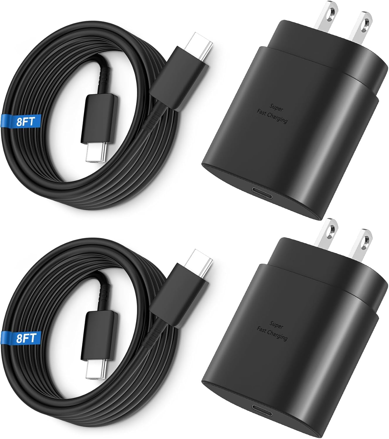 Super Fast Charger Type C, 25W USB C Wall Charger Fast Charging for Samsung Galaxy S26 Ultra/S26/S26+/S25 Ultra/S25/24 Ultra/S24/S23 Ultra/S22 Ultra with 10FT Long Android Type C Charger Cable 2Pack