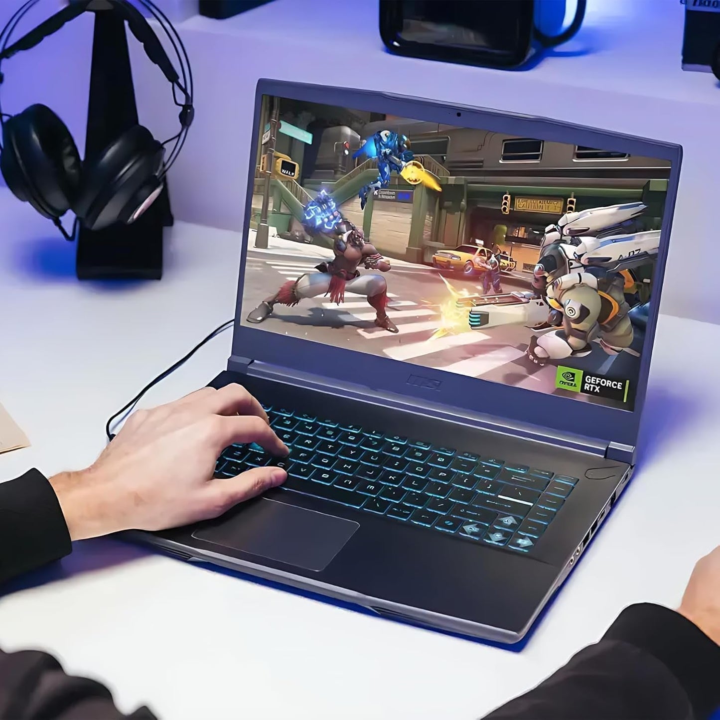Msi Thin 15 15.6" FHD 144Hz Gaming Laptop, Intel I5-13420H (8 Cores, up to 4.6 Ghz), NVIDIA Geforce RTX 4050, 32GB RAM, 1TB Pcie SSD, Wi-Fi 6E, USB-C, Backlit Keyboard, HD Camera, Gray, Windows 11